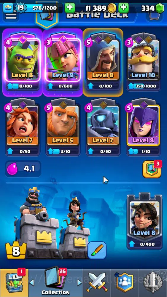Clash Royale Accounts Lv 19|Trophy 3001|KTL 8|Limited Skin|Card 47|2 EVO image 4