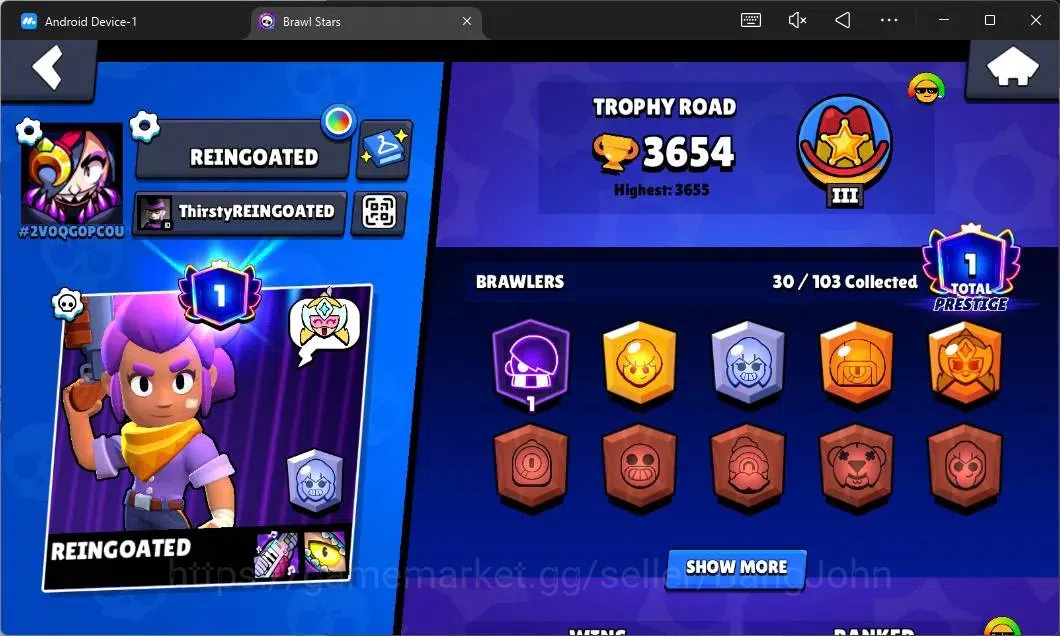 Brawl Stars Accounts Global | 3654 Thropy|30 Brawler|4 Max Hypercharge| image 2