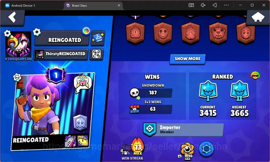 Brawl Stars Accounts Global | 3654 Thropy|30 Brawler|4 Max Hypercharge| image 3