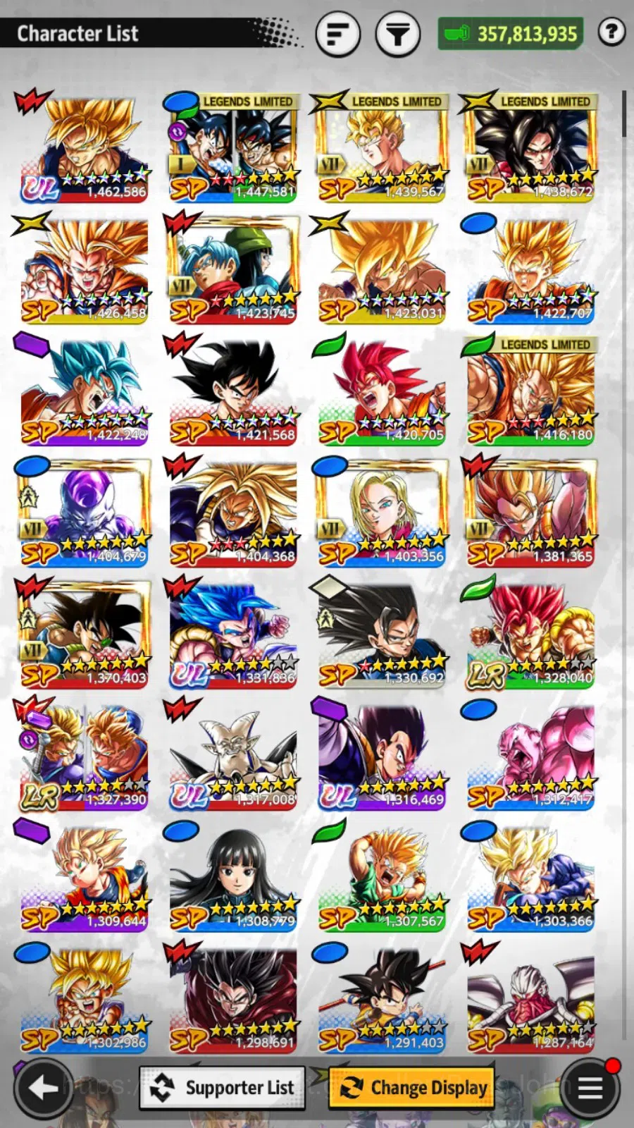 Dragon Ball Legends Accounts High-End Android |PVP Lvl 154|357M Ttl Power|1.3K CC|2 LR|4 UL|LR Trunks&Gohan,SSG Shallet|UL 9