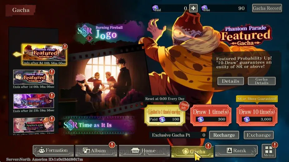 Jujutsu Kaisen: Phantom Parade Accounts NA | Starter 2 SSR Yuta Awake 1, Nobara + 7 SR [To image 4