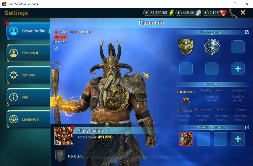 Raid: Shadow Legends Accounts Lv16 451K Power|1 Mythical(Alaz TheSunbearer)|19 L image 2