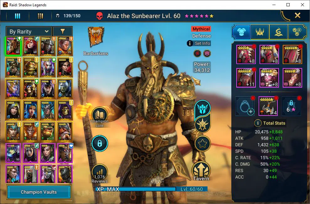 Raid: Shadow Legends Accounts Lv16 451K Power|1 Mythical(Alaz TheSunbearer)|19 L image 3