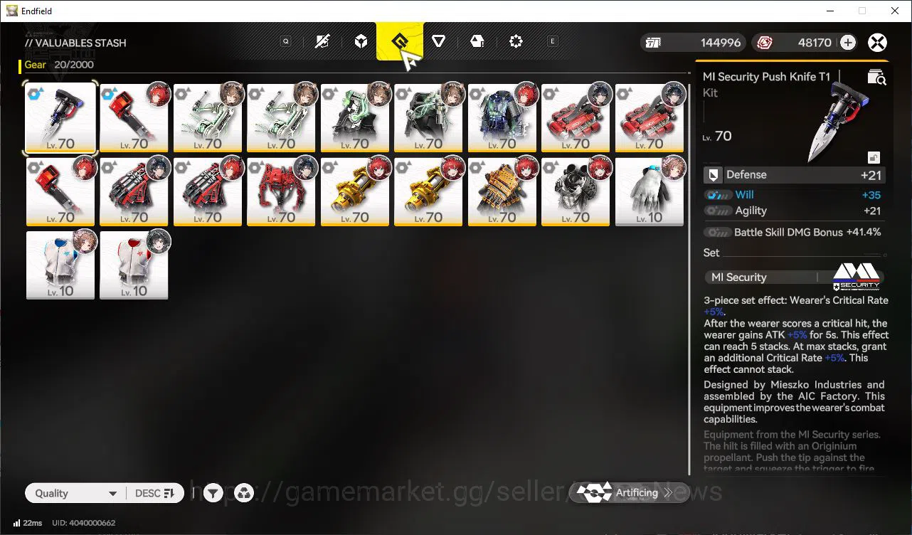 Arknights: Endfield Accounts Asia Lv52|48k Oro + 1,8K Arsenal|4SSR[(Laevatain,A image 12