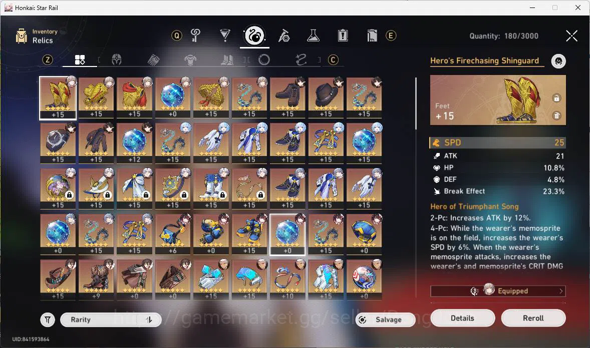 Honkai Star Rail Accounts Others ASIA | TL 64 | firefly, dahlia, Gallagher, more detail check SS HSR225B 6