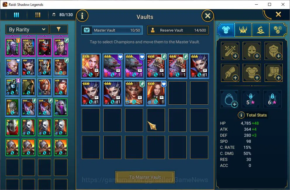 Raid: Shadow Legends Accounts Lv18 283K Power|1 Mythical (The Calamitus)|15 Lege image 6