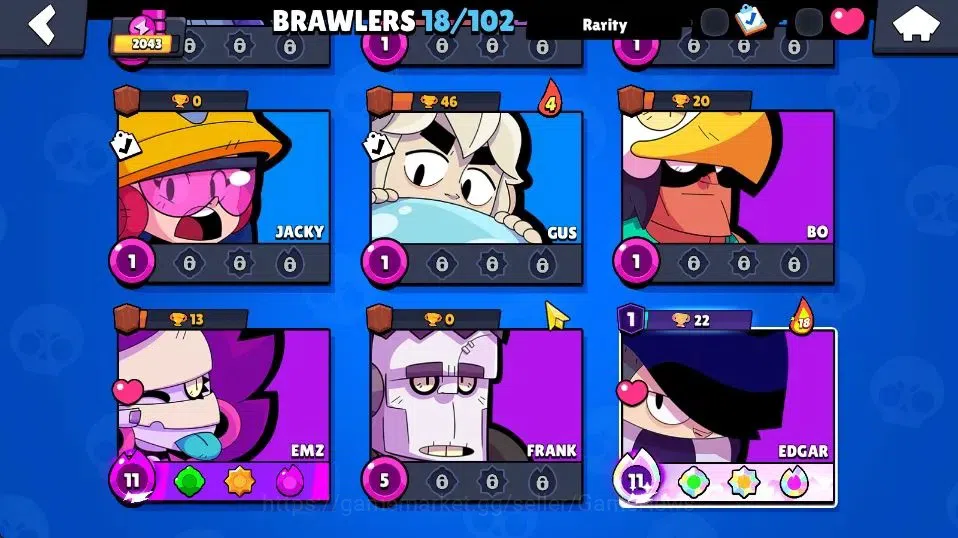 Brawl Stars Accounts 2043 Trophy|18 Brawlers 2 Max Lvl (Full Buffies Ed image 6
