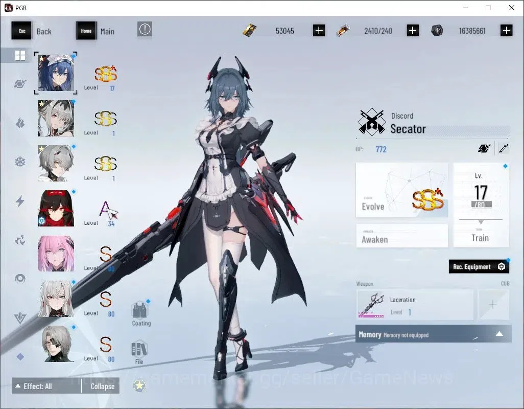 Punishing: Gray Raven Accounts Asia|Lvl 86|53K BC+19,7K YC+10,2K BlueC|SSS Secato image 3