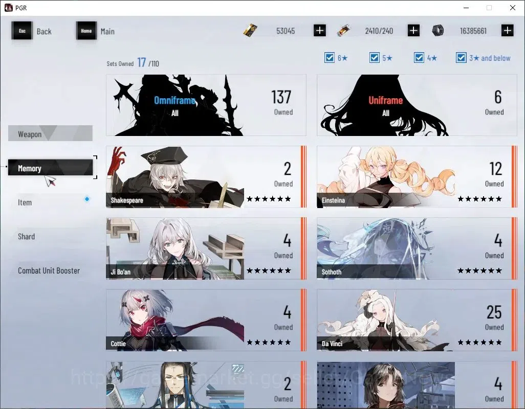 Punishing: Gray Raven Accounts Asia|Lvl 86|53K BC+19,7K YC+10,2K BlueC|SSS Secato image 8