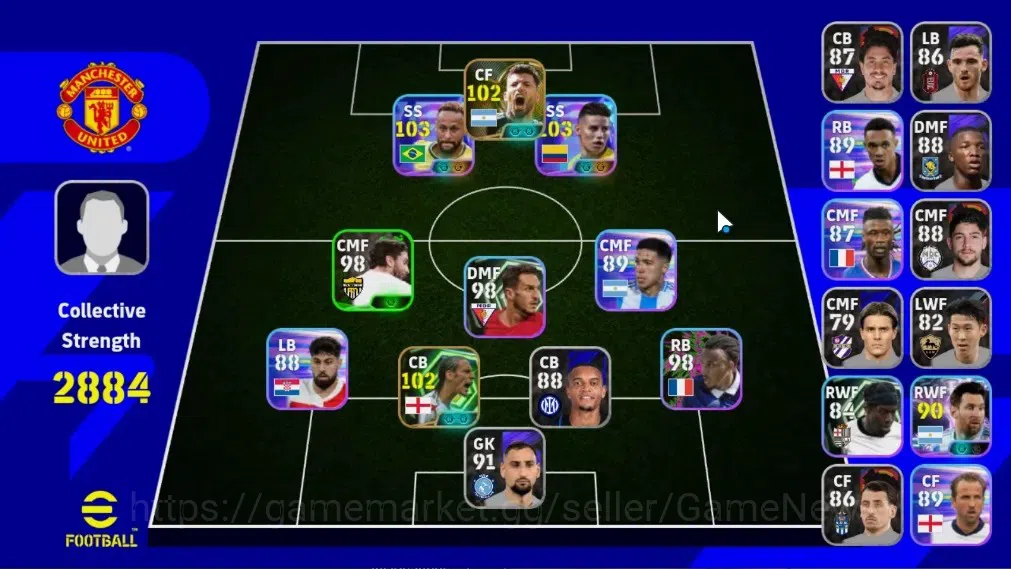 eFootball Accounts Legends & Iconic Players Android|3 Show Time James Rodriguez,Neymar Jr,Lionel Messi|2 Epic Sergio 1