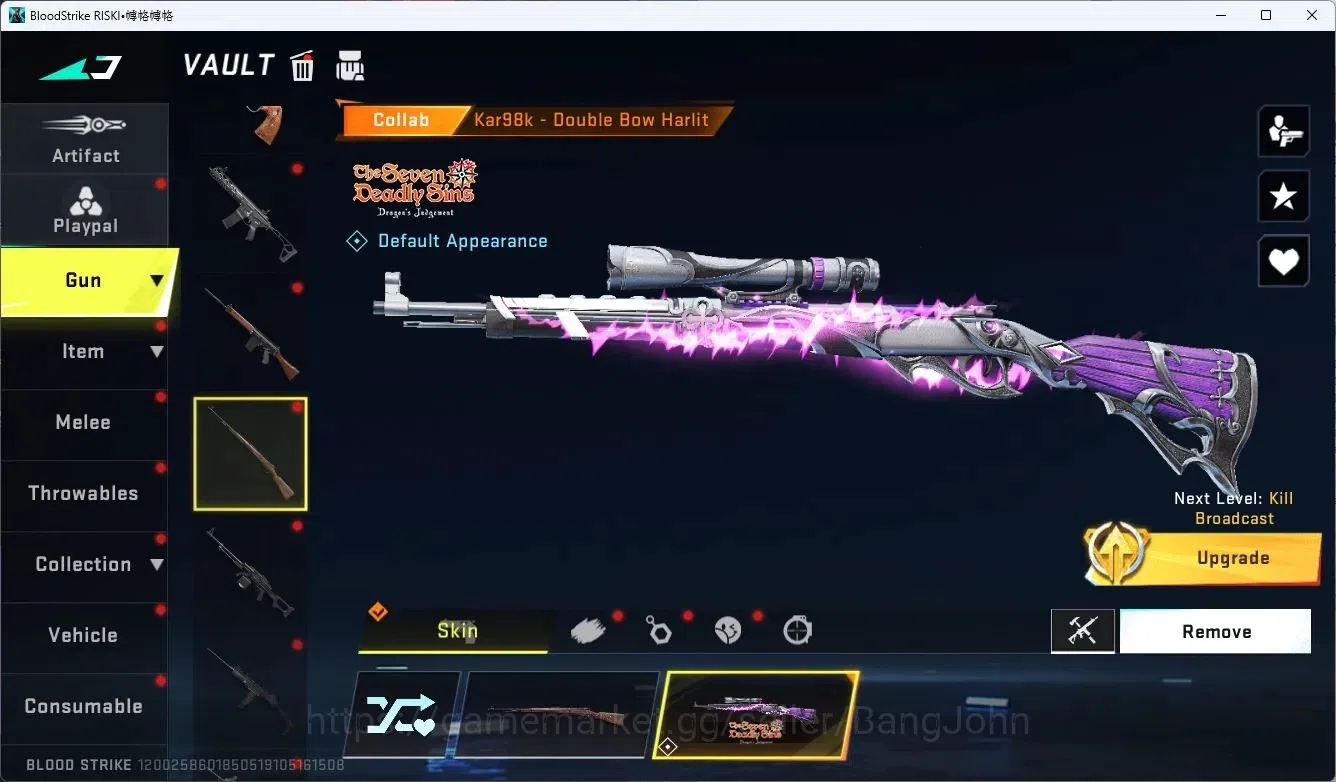 Blood Strike Accounts ASIA | ETERNAL ZERO|2 BLEACH|1 S7DS|1 LGD Melee|2 image 13