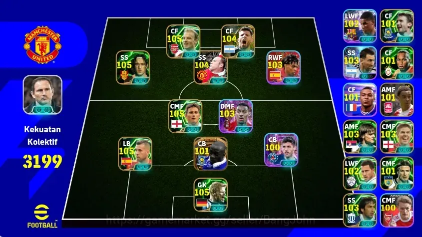 eFootball Accounts Legends & Iconic Players Android|PW3199|CaludeMakeleleBigT,DavidBeckham Big T,Jordi Alba Epic,Frank 1
