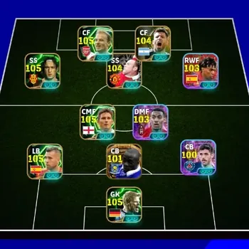 eFootball Accounts Legends & Iconic Players Android|PW3199|CaludeMakeleleBigT,DavidBeckham Big T,Jordi Alba Epic,Frank