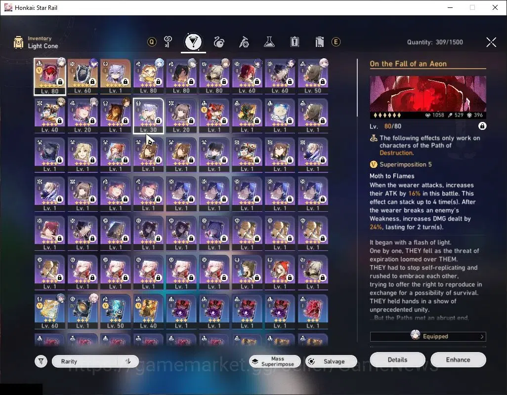 Honkai Star Rail Accounts Asia|TL 64|Phainon Prem Team|7 Limited|Acheron+Sig image 5
