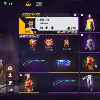 Free Fire Accounts M1887 TROBLEMEKER - SKIN TINJU KEREN - BUNDLE BRAZIL MENYALA - CELANA ANGEL MERAH PUTIH ON - BUNDLE VAULT