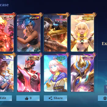 Mobile Legends: Bang Bang Accounts Rare Skin Hero 130|Skins 336|Legend Vallir|PRIME Beatrix,TF Roger,KOF Karina,Sanrio