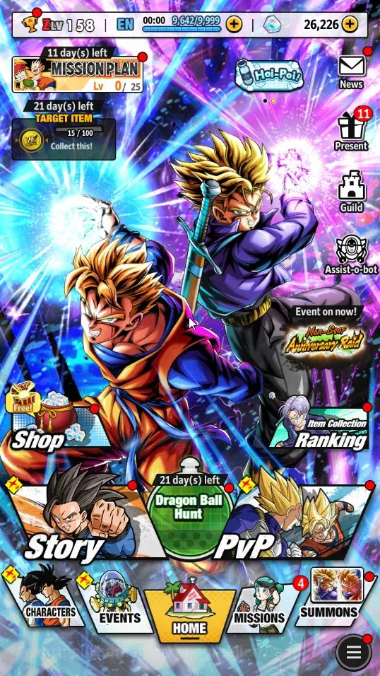 Dragon Ball Legends Accounts High-End Androidl |Lvl 158|10M Total Power | 26K CC | 1 UL | 1 LR | UL Super Saiyan Goku | LR 1