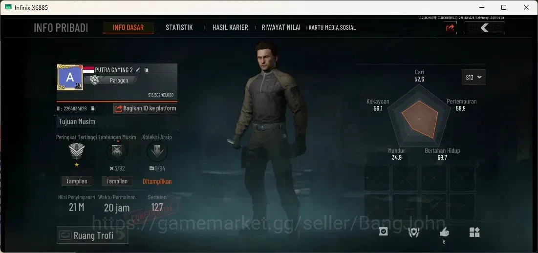 Arena Breakout Accounts Others Mobile | LV 30 | SV 15M | CV 21M |LR-AR2 PA|SCAR-L GM|AR-57 D|AKM T.Berlebih|Check SS AB670B 1