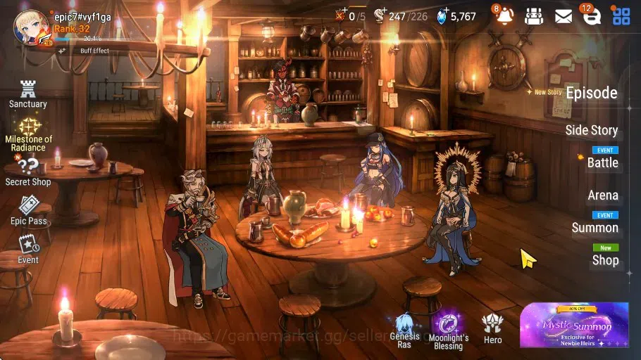 Epic Seven Accounts Global Unferif|2ML Salome,LoneWolf|SStone 5,7|Rank image 10