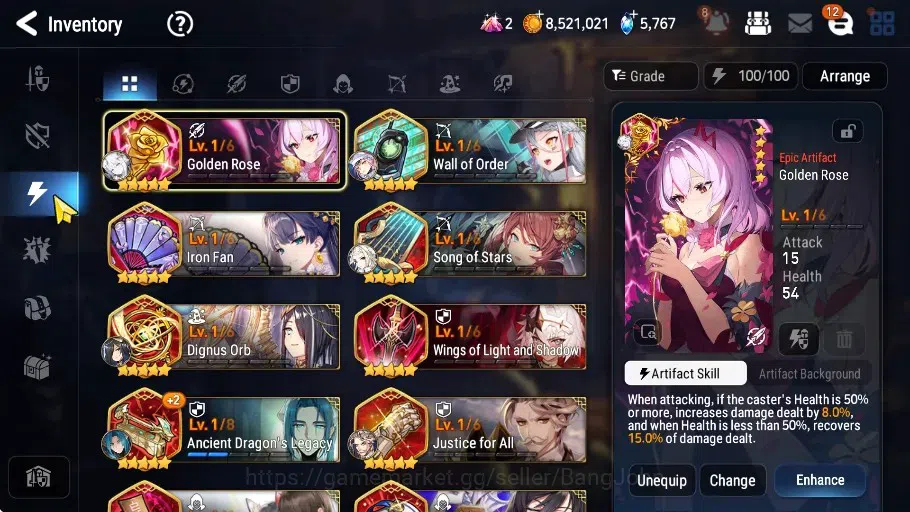 Epic Seven Accounts Global Unferif|2ML Salome,LoneWolf|SStone 5,7|Rank image 4
