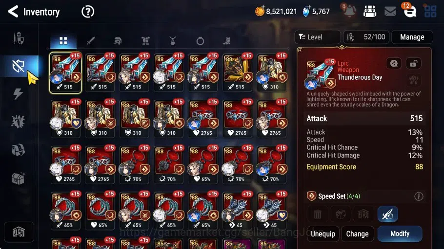 Epic Seven Accounts Global Unferif|2ML Salome,LoneWolf|SStone 5,7|Rank image 5