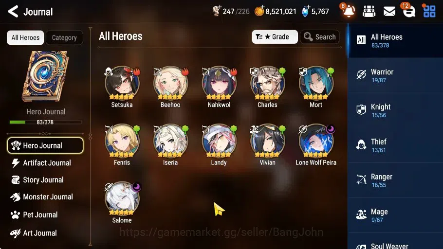 Epic Seven Accounts Global Unferif|2ML Salome,LoneWolf|SStone 5,7|Rank image 9