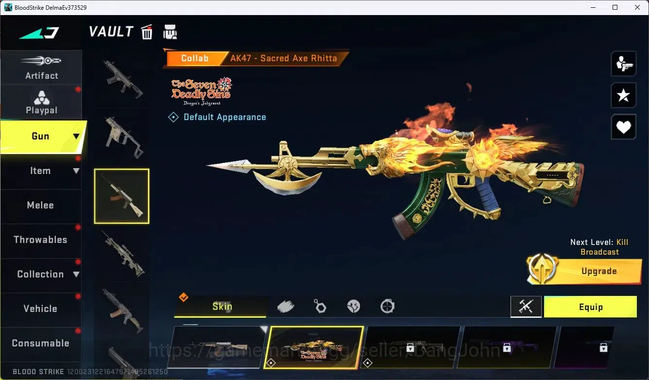 Blood Strike Accounts ASIA | Collab 7DS AK47 | Skin Striker Ultra JET Fl image 2