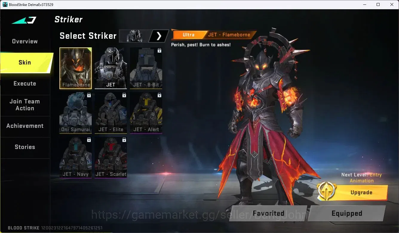 Blood Strike Accounts ASIA | Collab 7DS AK47 | Skin Striker Ultra JET Fl image 6