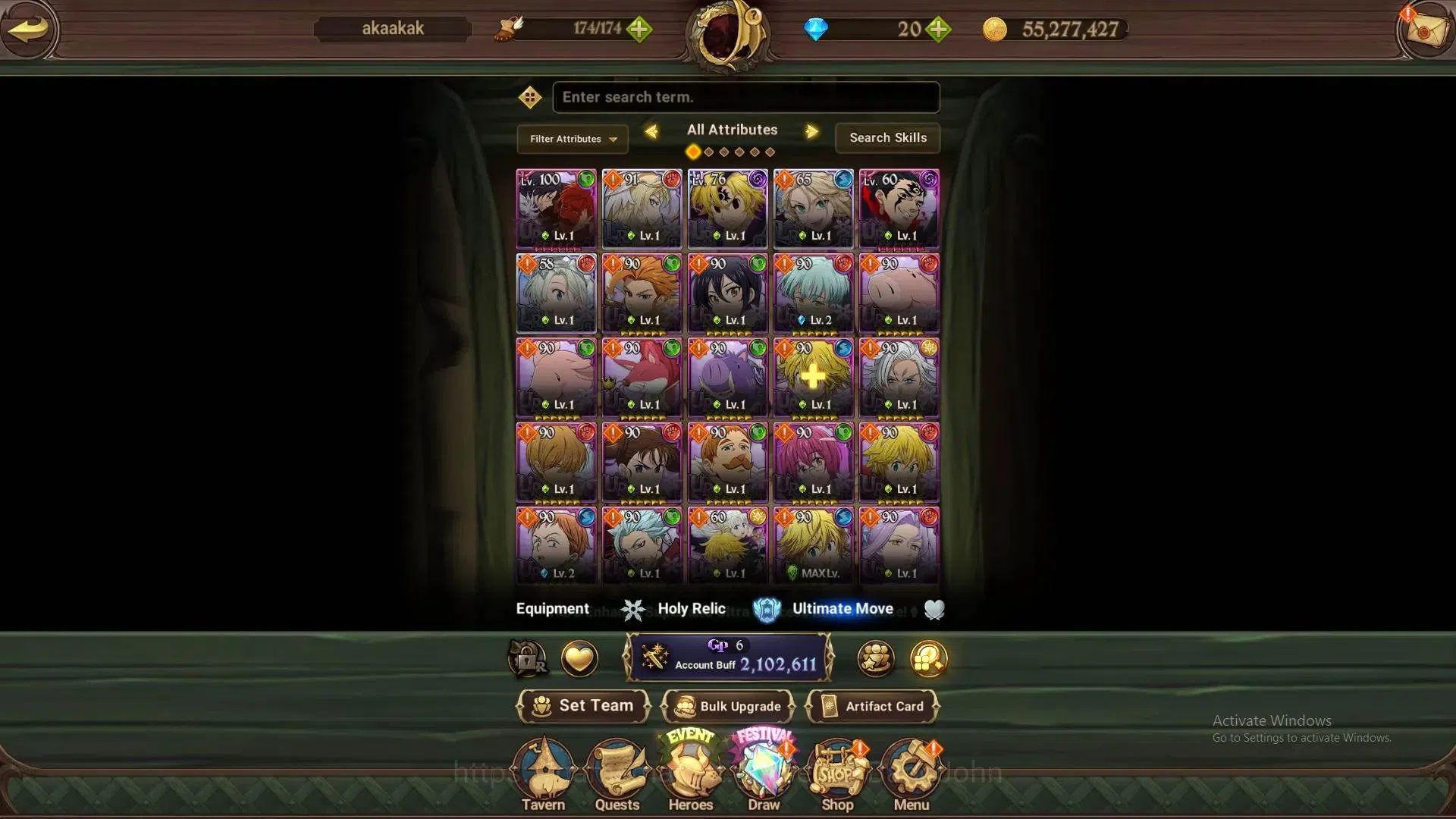 The Seven Deadly Sins: Grand Cross Accounts Global | 2.1M CC |20 LS |LR Mesis 1/6|UR Menor 1/6 image 5