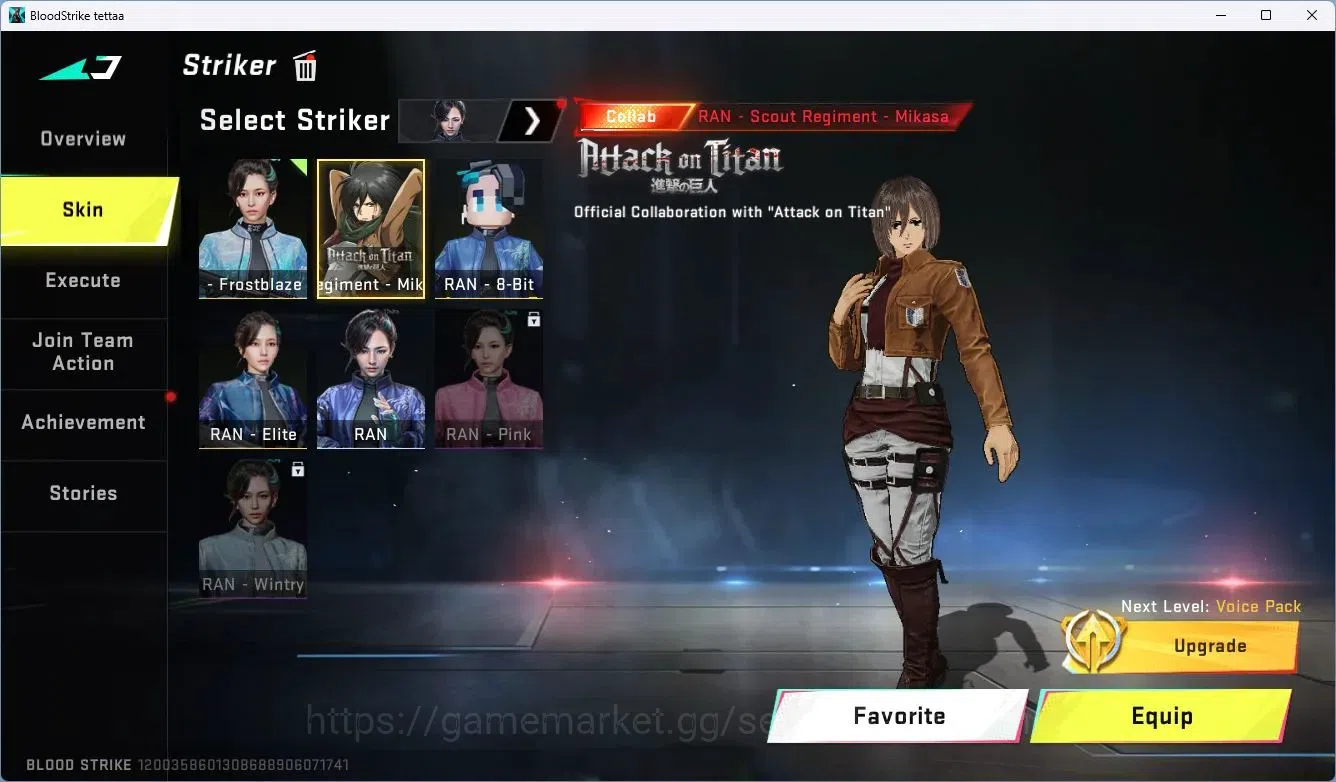 Blood Strike Accounts ASIA | 2 ETERNAL: AUG,Uzi | 2 AOT GUNS | 1 AOT STR image 10