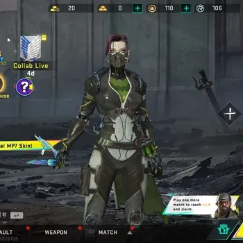 Blood Strike Accounts Collab Skin ASIA|1 ETERNAL Galil-Noxdra Lv3|ULTRA Melee Butterfly Knife-Synthwave|Collab AOT