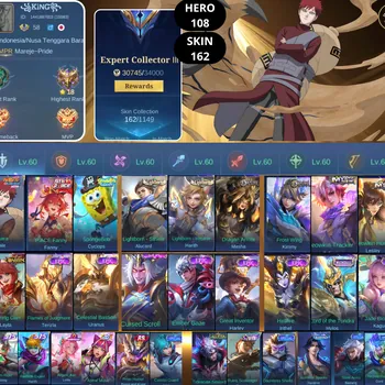 Mobile Legends: Bang Bang Accounts Smurf BEST OFFER | HERO 108 | SKIN 162 | GAARA VALE | P.ACE FANNY | SPONGEBOB CYCLOPS