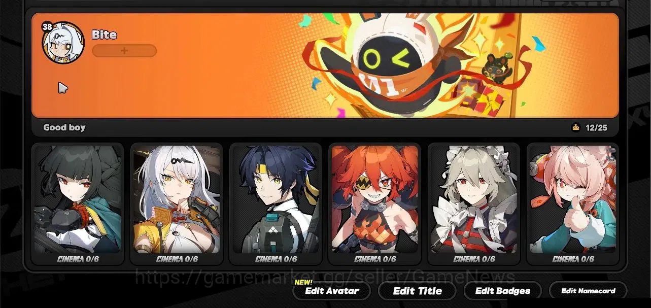 Zenless Zone Zero Accounts Starter ASIA|IK 38|15 EMT|5 Limited (Miyabi)+Sign Yuzuha,Yixuan,Zhao,Harumasa|5 STD Character|2 S 4
