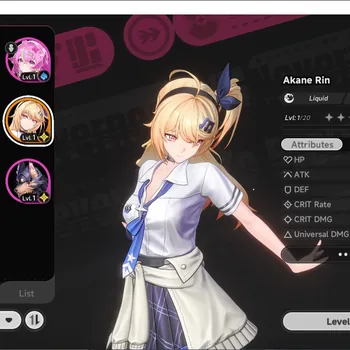Neverness to Everness Accounts Global SEA|HL 6|2 S-Class 1 Limited| Akane Rin + Outfit | The Harbinger Glider Skin |Selector