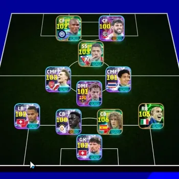 eFootball Accounts Legends & Iconic Players Android|Power 3158|10 Epic Carles Puyol,Fabio Cannavaro,Luis Suarez,Eric