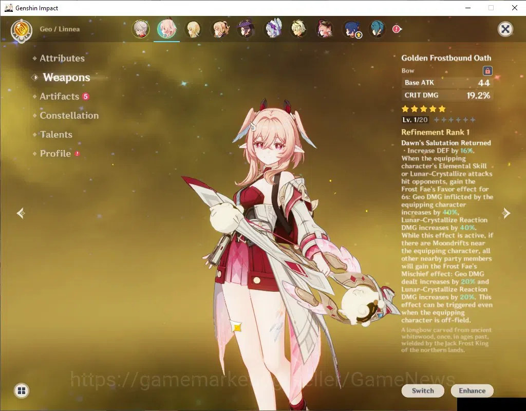 Genshin Impact Accounts ASIA|AR 48|4 Limited + 1 (*5Wep)|Linnea+Sign,Yelan image 4