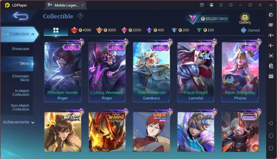 Mobile Legends: Bang Bang Accounts Global |Hero 132|Skin 307|Renowned|KOF Karina|CC N image 11