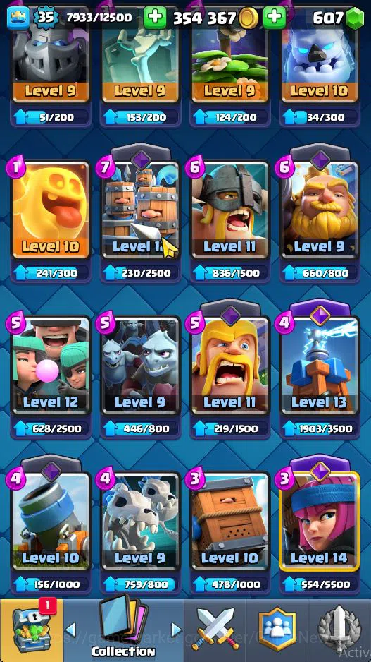 Clash Royale Accounts Lv 37|Trophy 7279|KTL 12|Limited Skin|Card 121| 2 image 13