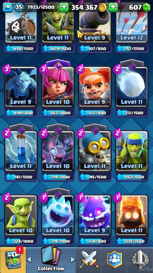 Clash Royale Accounts Lv 37|Trophy 7279|KTL 12|Limited Skin|Card 121| 2 image 14