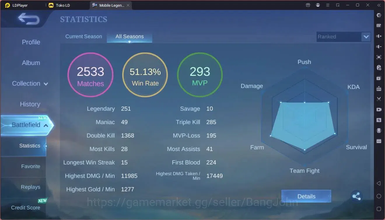 Mobile Legends: Bang Bang Accounts Global|Hero 95|Skin 133|Expert|CC Natalia|Meowkin image 3