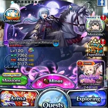Grand Summoners Accounts End-Game Global|Rank 73|SP.Art DLS Rimuru|11 Ascend +18 TW (Frieren,DL Rimuru,WH Fen,Veldora,Shuna