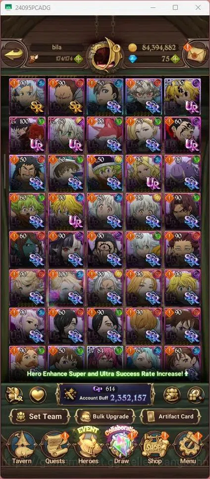 The Seven Deadly Sins: Grand Cross Accounts Global |2.35M CC|50 LS|LR Mesis 6/6|UR Menor 1/6,K image 6