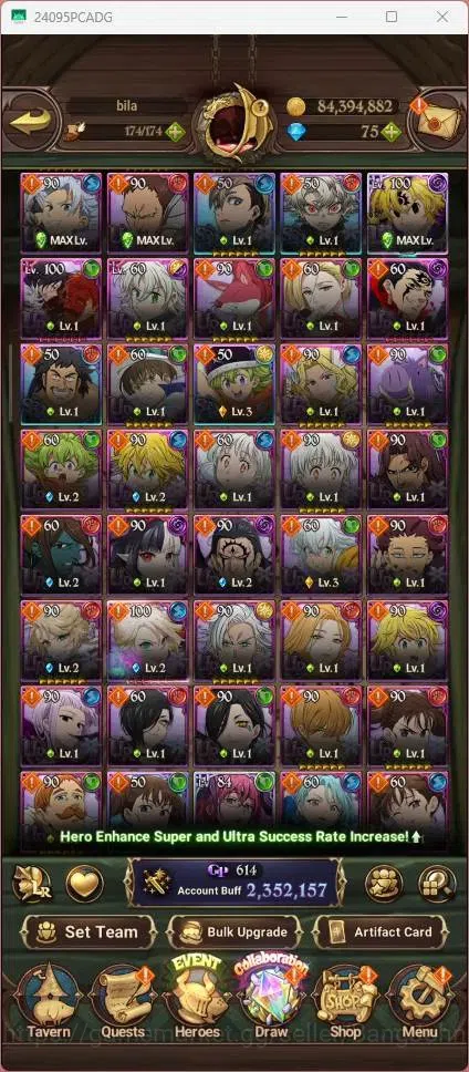 The Seven Deadly Sins: Grand Cross Accounts Global |2.35M CC|50 LS|LR Mesis 6/6|UR Menor 1/6,K image 7