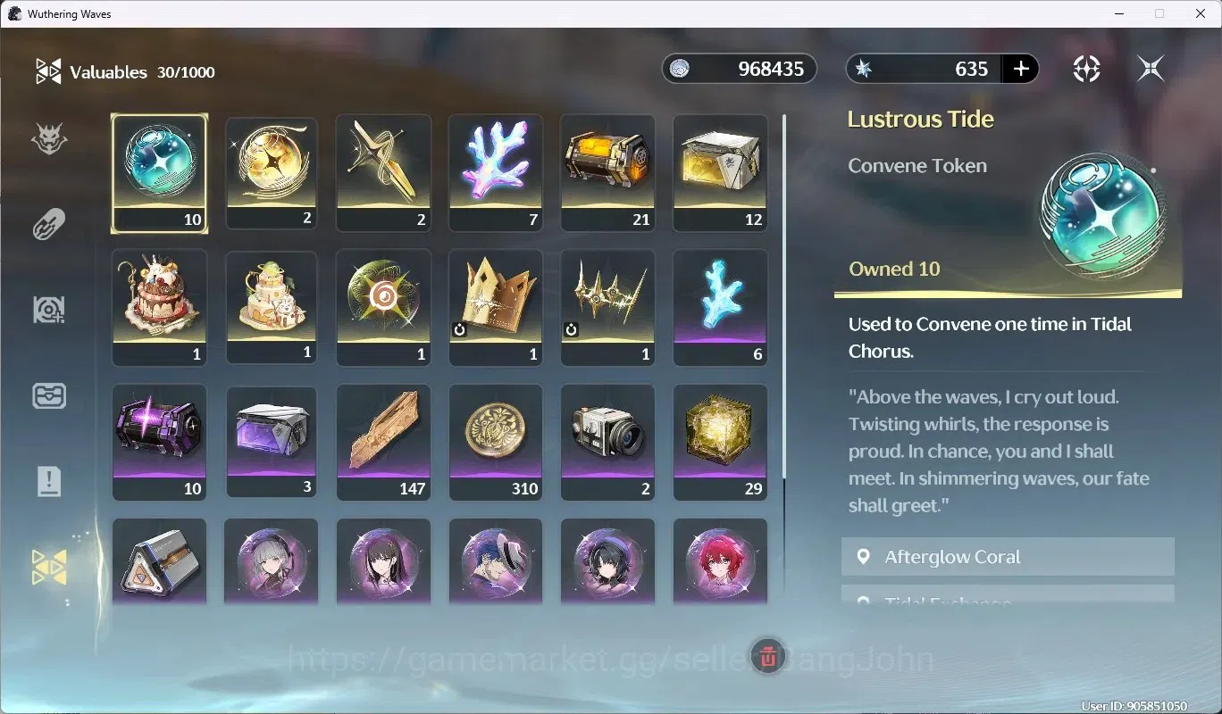 Wuthering Waves Accounts SEA|UL 38|Rank 4|3 Char Limited [Zani RC1 + Sign], image 13