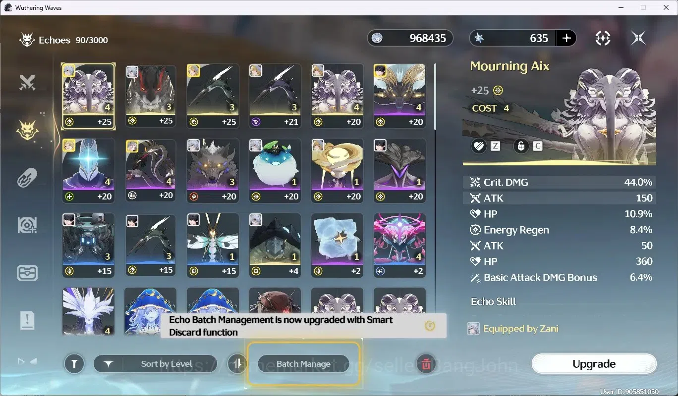 Wuthering Waves Accounts SEA|UL 38|Rank 4|3 Char Limited [Zani RC1 + Sign], image 8