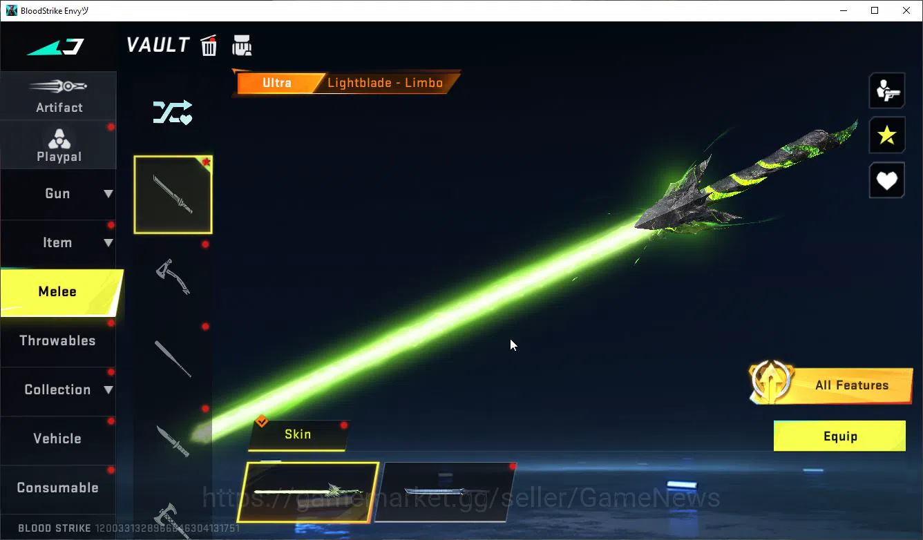 Blood Strike Accounts Mid-Tier ASIA|Collab AOT RAN-Mikasa,M700-Thunder,M4A1,KAG6,FAL,Aniv FAL-Draco+ 3 MELE 11