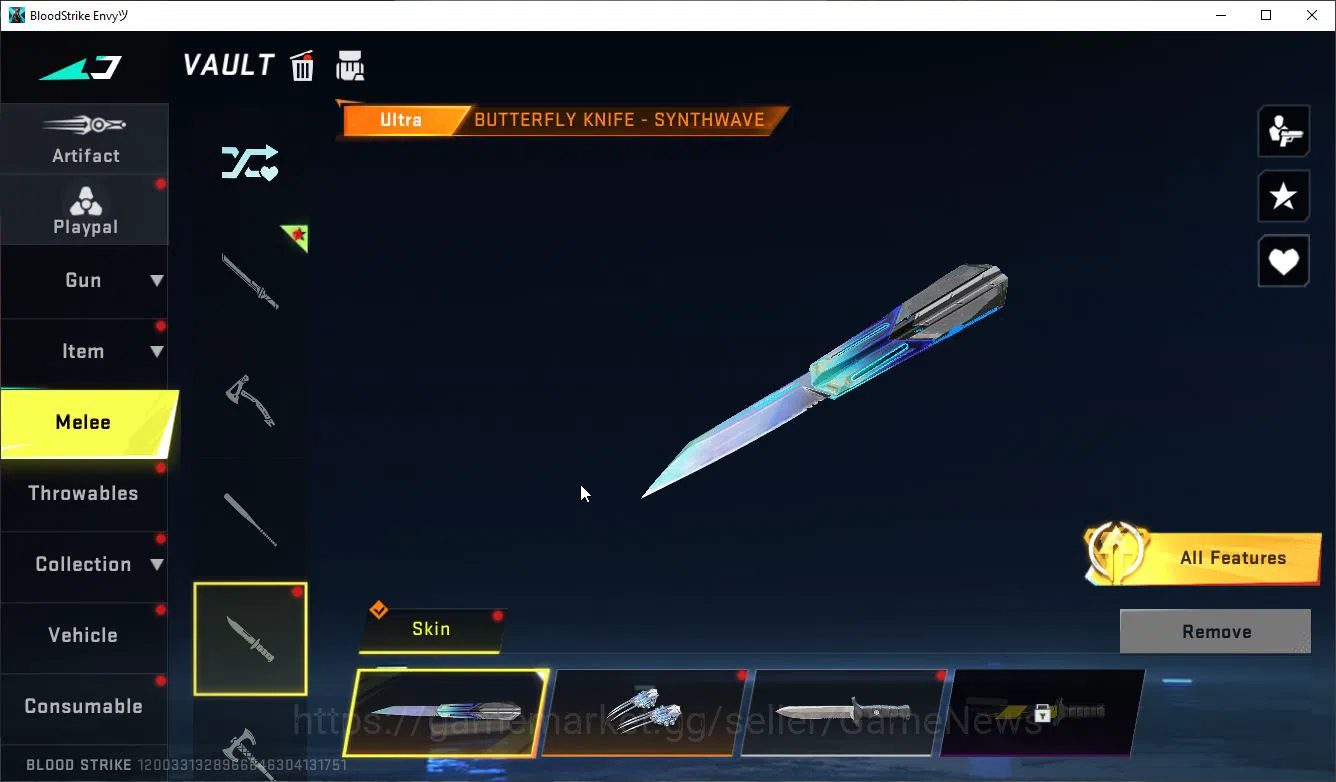 Blood Strike Accounts Mid-Tier ASIA|Collab AOT RAN-Mikasa,M700-Thunder,M4A1,KAG6,FAL,Aniv FAL-Draco+ 3 MELE 12