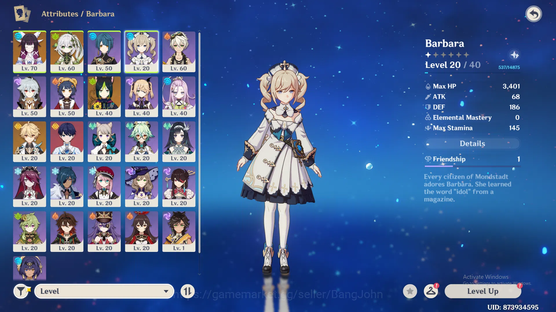 Genshin Impact Accounts ASIA | AR 38 columbinna, nahida, xingqiu, more det image 2