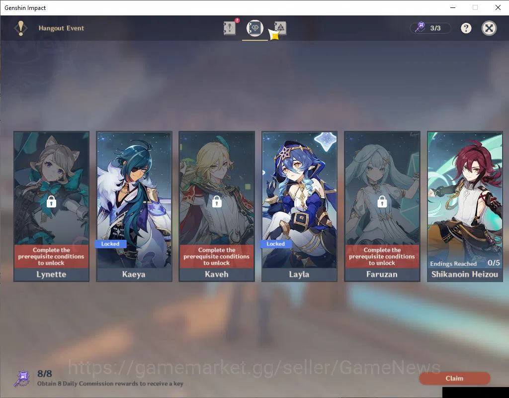 Genshin Impact Accounts Asia|AR 56|5 Limited +5(*5Weapon)|(Neuvillate,Wrio image 14