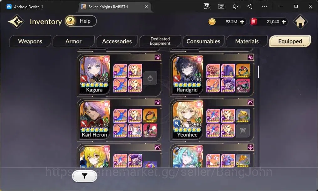 Seven Knights Re:Birth Accounts Global|4 EX7(Melia TC2,Juri TC 1,Fai,Gelidus)|37 T image 14